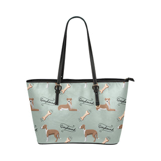Greyhound Pattern Leather Tote Bag/Small - TeeAmazing