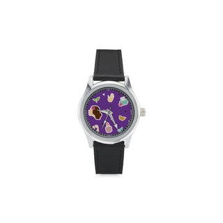 Chemist Pattern Kid's Stainless Steel Leather Strap Watch - TeeAmazing