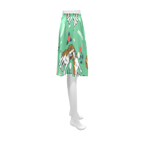 Beagle Flower Athena Women's Short Skirt - TeeAmazing
