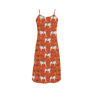 Jack Russell Terrier Water Colour Pattern No.1 Alcestis Slip Dress - TeeAmazing