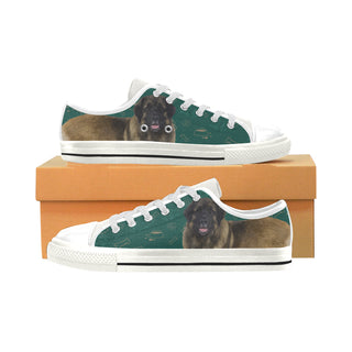 Leonburger Dog White Low Top Canvas Shoes for Kid - TeeAmazing