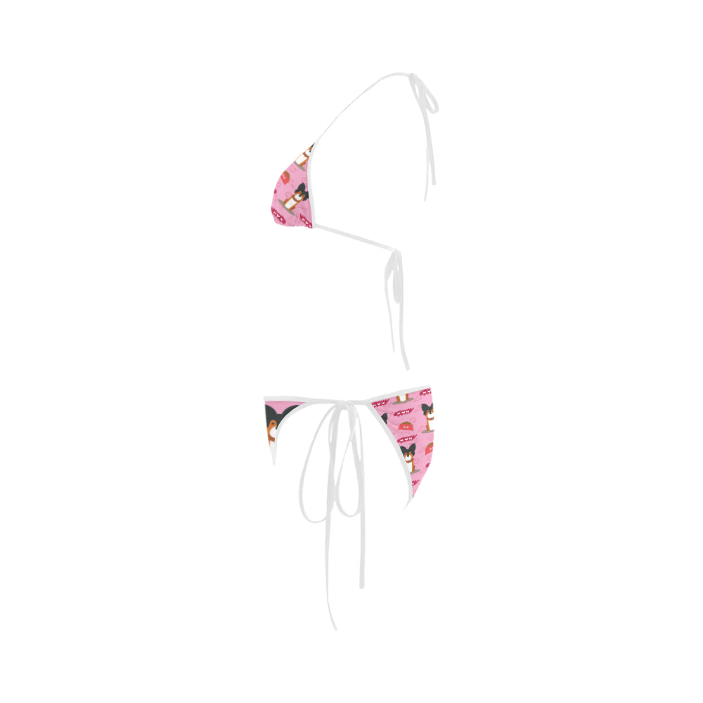 Papillon Pattern Custom Bikini Swimsuit - TeeAmazing