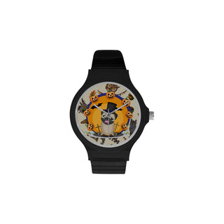 Pug Halloween Unisex Round Plastic Watch - TeeAmazing