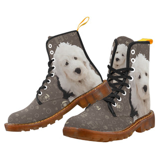 Old English Sheepdog Dog Black Boots For Men - TeeAmazing