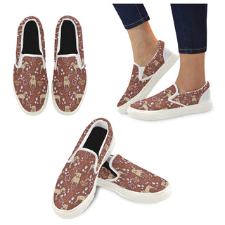 Staffordshire Bull Terrier Pettern White Women's Slip-on Canvas Shoes - TeeAmazing