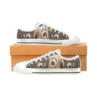 Havanese Dog White Low Top Canvas Shoes for Kid - TeeAmazing