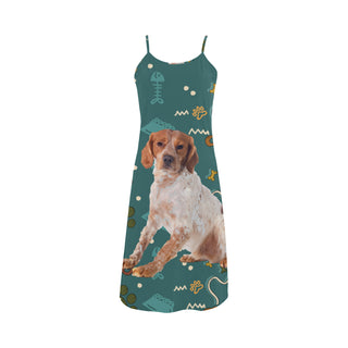Brittany Spaniel Dog Alcestis Slip Dress - TeeAmazing