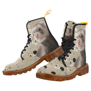 Ferret Black Boots For Men - TeeAmazing