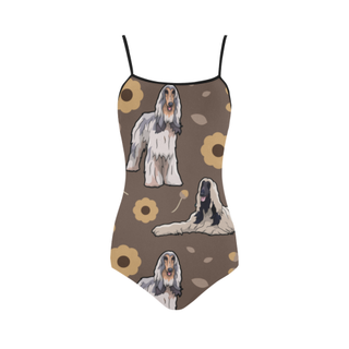 Afghan Hound Flower Strap Swimsuit ( Model S05) - TeeAmazing