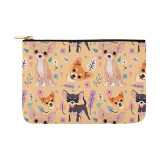 Chihuahua Flower Carry-All Pouch 12.5''x8.5'' - TeeAmazing