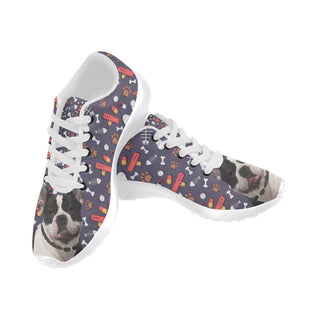 French Bulldog Dog White Sneakers Size 13-15 for Men - TeeAmazing