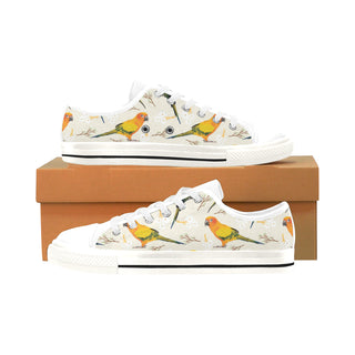 Conures White Men's Classic Canvas Shoes/Large Size - TeeAmazing