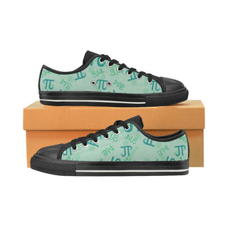 Pi Pattern Black Low Top Canvas Shoes for Kid - TeeAmazing