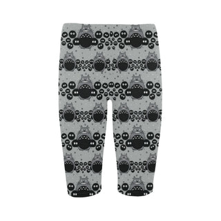 Totoro Pattern Hestia Cropped Leggings - TeeAmazing