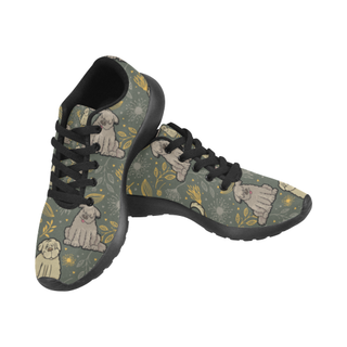 Briard Flower Black Sneakers for Men - TeeAmazing