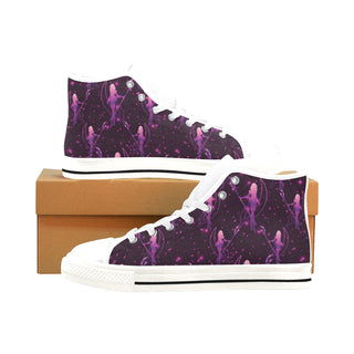 Sailor Saturn White Men’s Classic High Top Canvas Shoes /Large Size - TeeAmazing