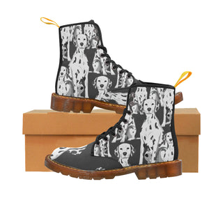 Dalmatian Black Boots For Women - TeeAmazing