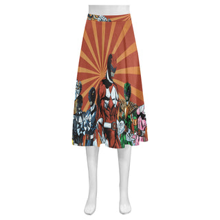 Power Ranger Mnemosyne Women's Crepe Skirt (Model D16) - TeeAmazing