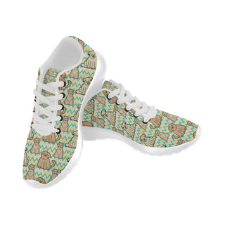 Briard White Sneakers for Women - TeeAmazing