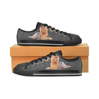 Yorkie Lover Black Canvas Women's Shoes/Large Size - TeeAmazing