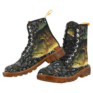 Fish Black Boots For Women - TeeAmazing