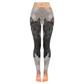 Scottish Terrier Lover Low Rise Leggings (Invisible Stitch) (Model L05) - TeeAmazing