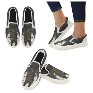 Bloodborne White Women's Slip-on Canvas Shoes - TeeAmazing