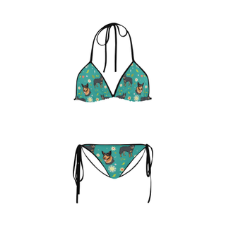Australian Cattle Dog Flower Custom Bikini Swimsuit - TeeAmazing