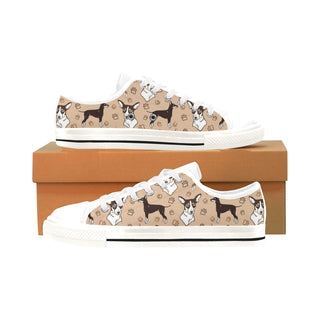 Manchester Terrier White Men's Classic Canvas Shoes/Large Size - TeeAmazing