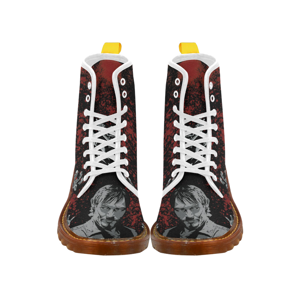 Daryl and Zombie's Hands White Boots For Men - TeeAmazing