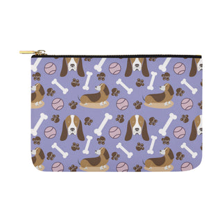 Basset Hound Pattern Carry-All Pouch 12.5x8.5 - TeeAmazing