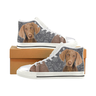 Weimaraner Lover White Women's Classic High Top Canvas Shoes - TeeAmazing