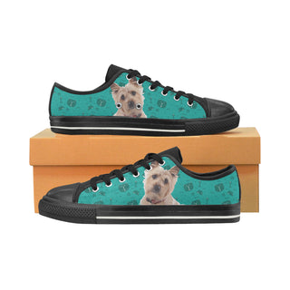 Cairn terrier Black Men's Classic Canvas Shoes - TeeAmazing