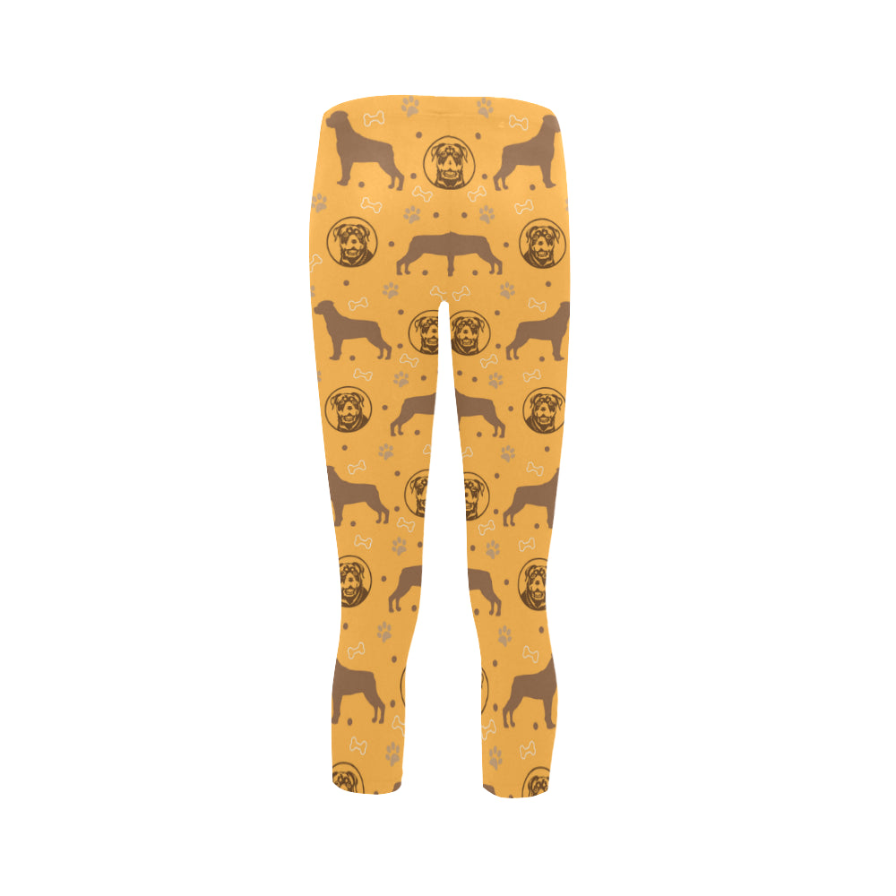 Rottweiler Pattern Capri Legging - TeeAmazing