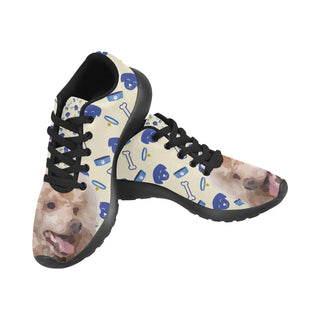 Poodle Dog Black Sneakers for Men - TeeAmazing