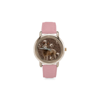 Australian Kelpie Dog Women's Rose Gold Leather Strap Watch - TeeAmazing
