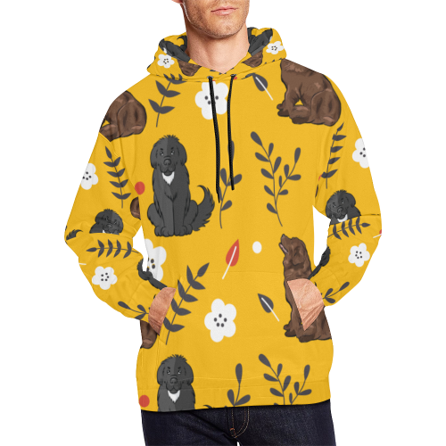 Newfoundland Flower All Over Print Hoodie for Men (USA Size) (Model H13) - TeeAmazing