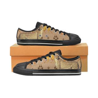 Cheetah Black Canvas Women's Shoes/Large Size - TeeAmazing