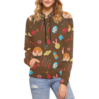 Wrestling Pattern All Over Print Hoodie for Women - TeeAmazing