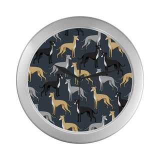 Greyhound Silver Color Wall Clock - TeeAmazing
