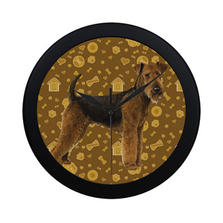 Welsh Terrier Dog Black Circular Plastic Wall clock - TeeAmazing