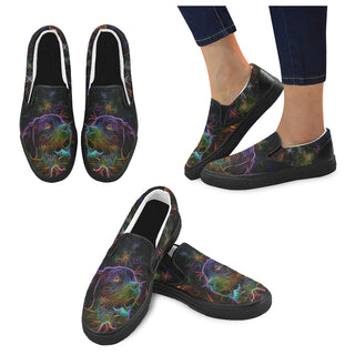Lab Glow Design 2 Black Women's Slip-on Canvas Shoes - TeeAmazing