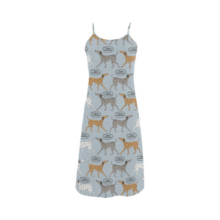 Italian Greyhound Pattern Alcestis Slip Dress - TeeAmazing