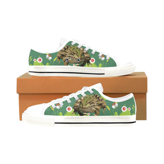 Frog White Men's Classic Canvas Shoes/Large Size - TeeAmazing