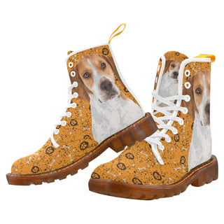 Coonhound White Boots For Women - TeeAmazing