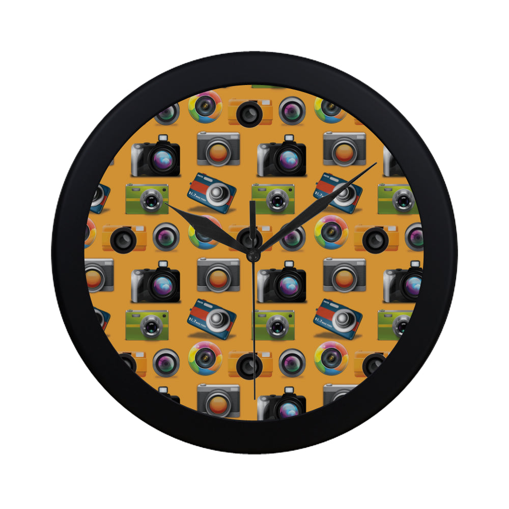 Photography Camera Black Circular Plastic Wall clock - TeeAmazing