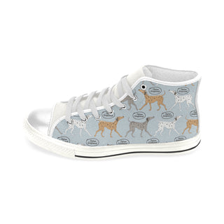Italian Greyhound Pattern White Men’s Classic High Top Canvas Shoes - TeeAmazing