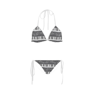 Piano Pattern Custom Bikini Swimsuit - TeeAmazing