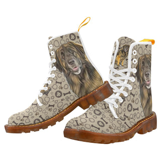 Leonberger White Boots For Women - TeeAmazing