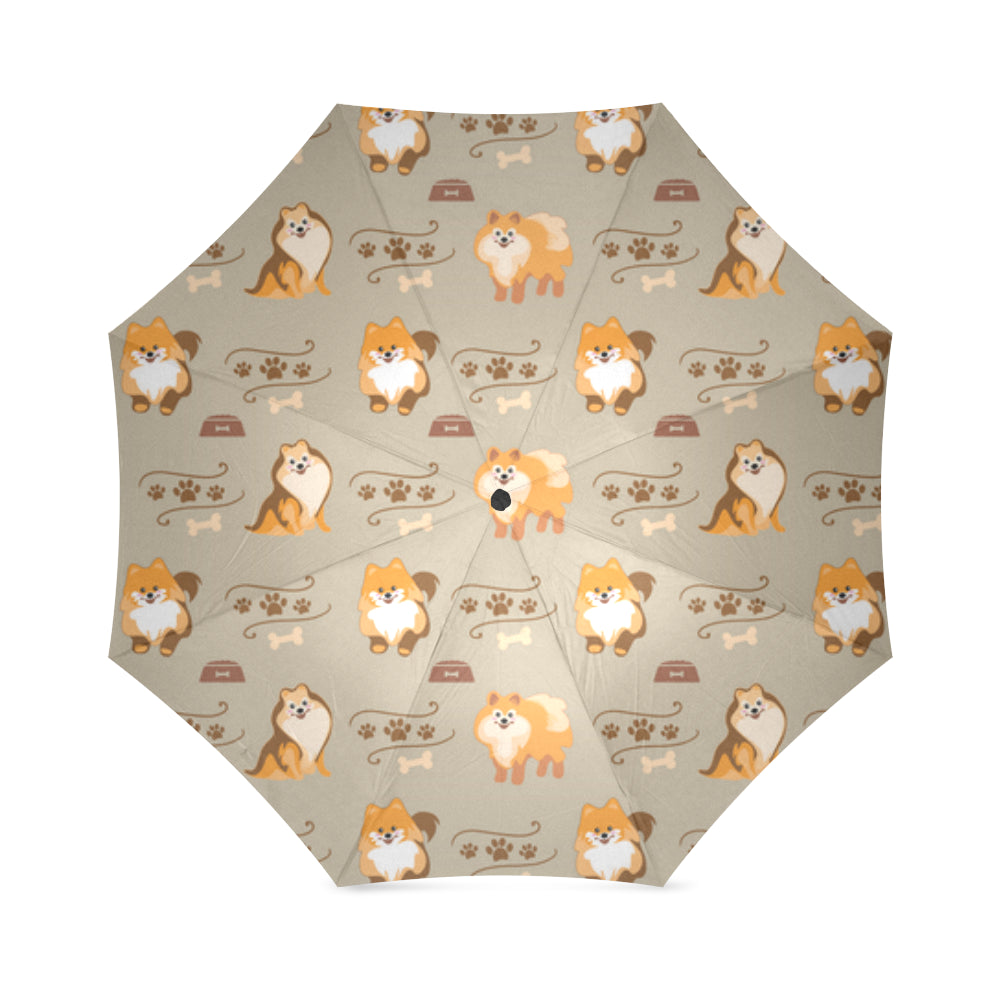 Pomeranian Pattern Foldable Umbrella - TeeAmazing